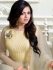 Drashti Dhami peach and lemon color net party wear anarkali kameez